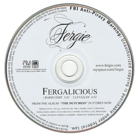 Fergie Fergalicious US Promo CD single (CD5 / 5") (381180)