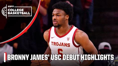 HIGHLIGHTS from Bronny James' USC Trojans debut | ESPN College Basketball - YouTube