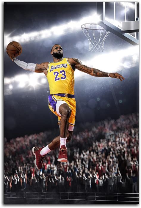 LeBron James Dunk Canvas Print Poster - Boys' Room Philippines | Ubuy