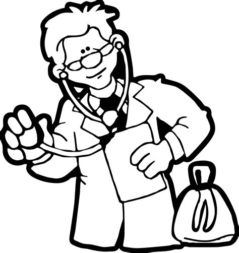 Doctor Look Coloring Page - Wecoloringpage.com