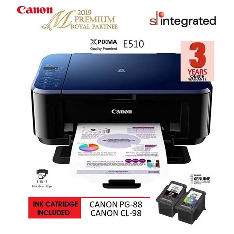 CANON PIXMA E510 INK EFFICIENT ALL-IN-ONE PRINTER (PRINT,SCAN,COPY) | Shopee Malaysia