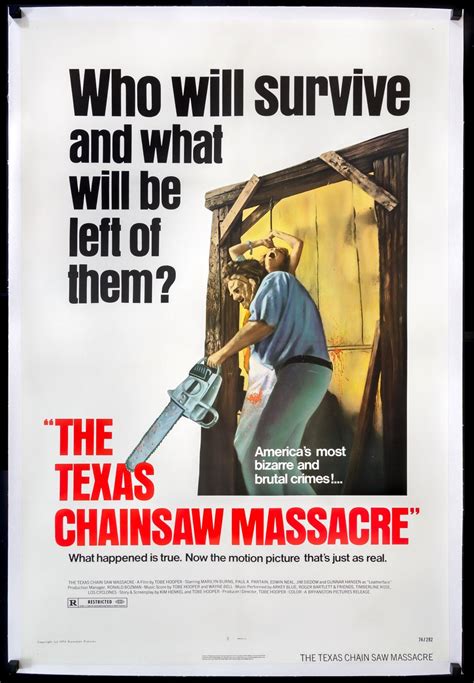 The Texas Chainsaw Massacre (1974) Original One-Sheet Movie Poster - Original Film Art - Vintage ...