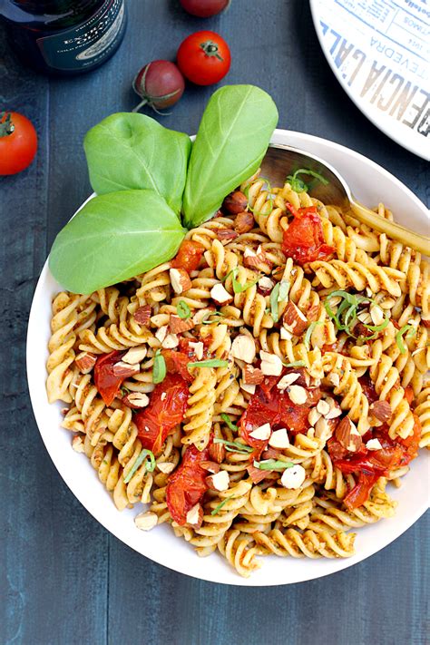 Pasta with Roasted Tomato Pesto - Two of a Kind