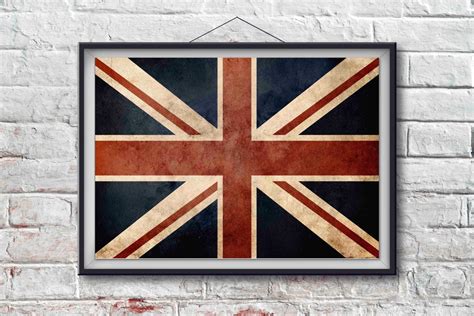 British Flag Print British Poster British Flag Art British | Etsy