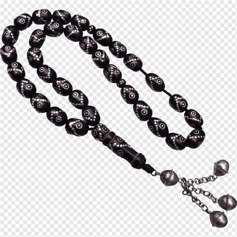 Black prayer beads, Prayer Beads Tasbih Allahumma In Team, beads, prayer, bead, religion png ...