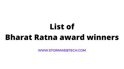 List Of Bharat Ratna Award Winners 2023 With Important Facts