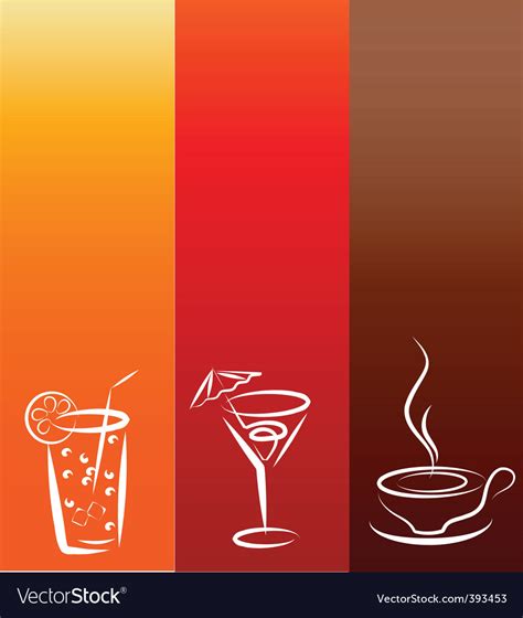 Drinks background Royalty Free Vector Image - VectorStock