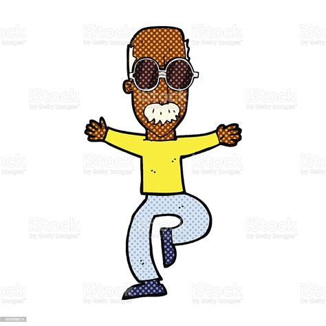 Comic Cartoon Old Man Wearing Big Glasses Stock Illustration - Download Image Now - 2015, Adult ...