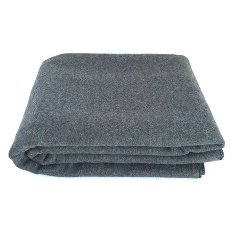 EKTOS 90% Wool Blanket, Grey, Warm & Heavy 4.4 lbs, Large Washable 66 ...