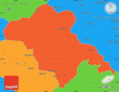 Political Simple Map of QUEENSTOWN