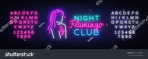 Night Club Neon Logo Vector Flamingo Stock Vector (Royalty Free) 1151739065 | Shutterstock