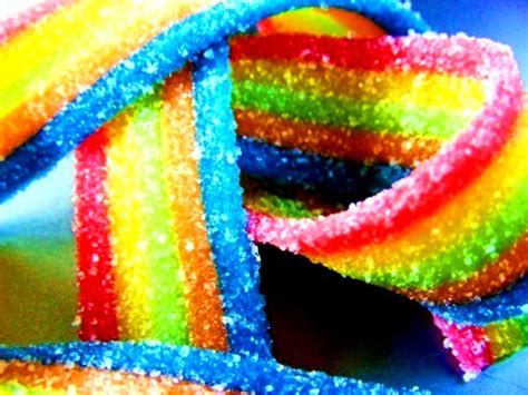 Rainbow color ribbon gummi candy | Gummy candy | Pinterest | Gummi candy