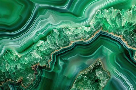 Premium AI Image | Birdseye View of Green and Black Marble