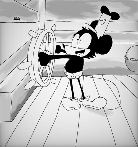 This is a redraw of Walt Disney's first cartoon with audio called ...