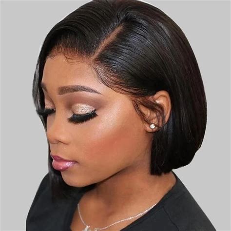 Straight Lace Front Bob Wigs With Baby Hair Cheap Short Wigs – Mellow ...