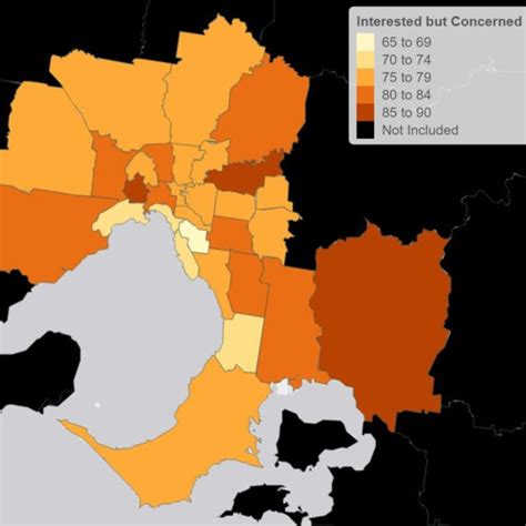 Map of population density in Greater Melbourne (Greater Melbourne LGAs... | Download Scientific ...