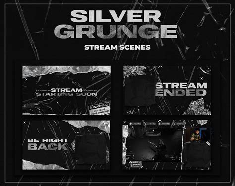 Silver-Grunge-Twitch-Stream-Scenes-Overlays by DexPixel on DeviantArt