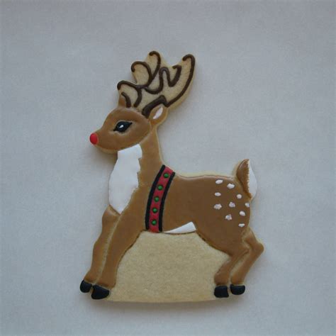 Rudolph Reindeer | Reindeer cookies, Christmas cookies, Winter cookie