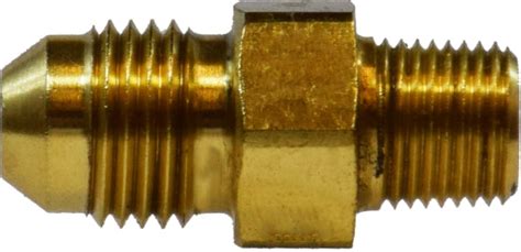 BRASS JIC 37 DEGREE FLARE MALE ADAPTER - JIC X NPT - FASTFITTINGS.COM