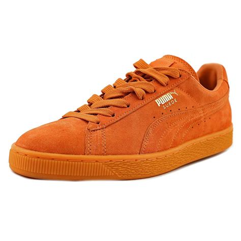 Puma Suede Classic Men Round Toe Leather Orange Sneakers - Walmart.com