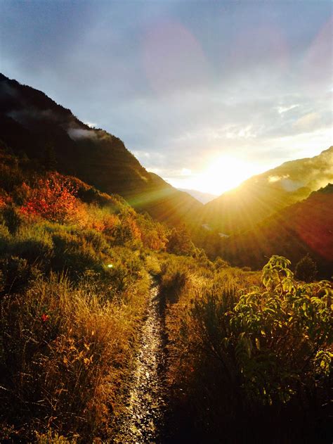 Sunset while hiking in the Utah cache national Forrest taken with ...