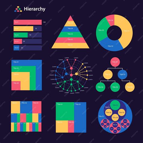 Premium Vector | Hierarchy infographic chart design template set for ...