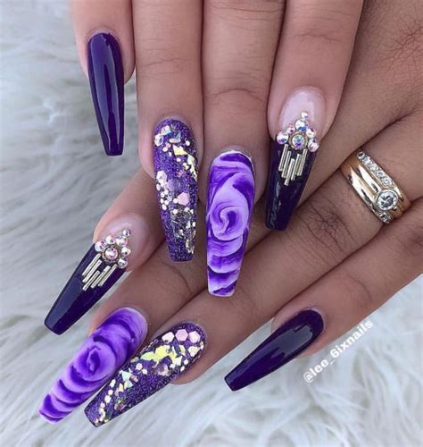 30 Gorgeous Matte Purple 💜 Nails Design You May Try in Prom #purplenail ...