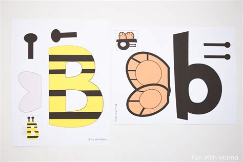 Free Letter B Crafts B is for Bee - Fun with Mama