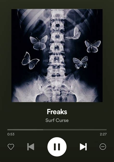 Freaks Surf Curse Butterflies in Stomach Spotify Player Poster ...