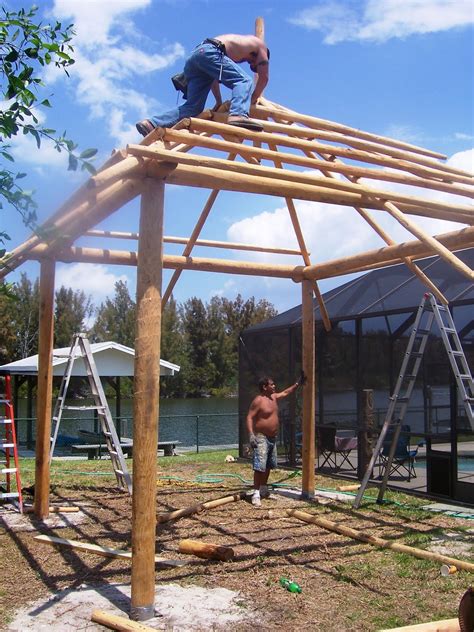 Cocoa Beach Tiki Hut: 12x12 Foot Tiki Hut With Deck