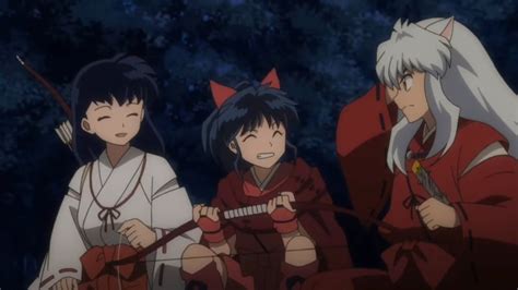 Yashahime: Inuyasha and his wife Kagome with their daughter Moroha in a cute soft moment! - YouTube