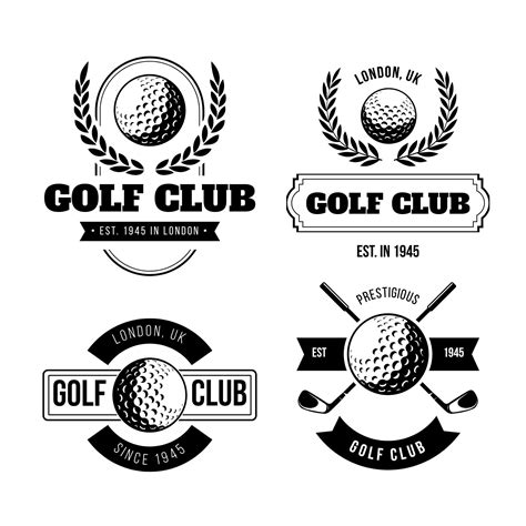 Customize and download this Vintage Monocolor Golf Club Logo template