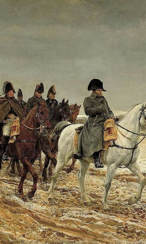 Painting Napoleon Bonaparte In Russia Winter Retreat Moscow ... Desktop Background