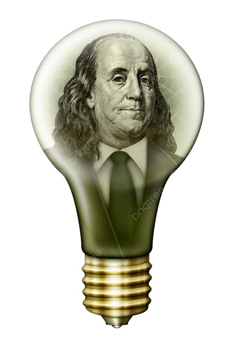 Benjamin Franklin Money Bulb Success, Money, Taxes, Lamp PNG Transparent Image and Clipart for ...