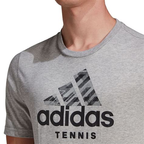 adidas Tennis Logo Tee Shirt - Medium Grey Heather | Midwest Sports