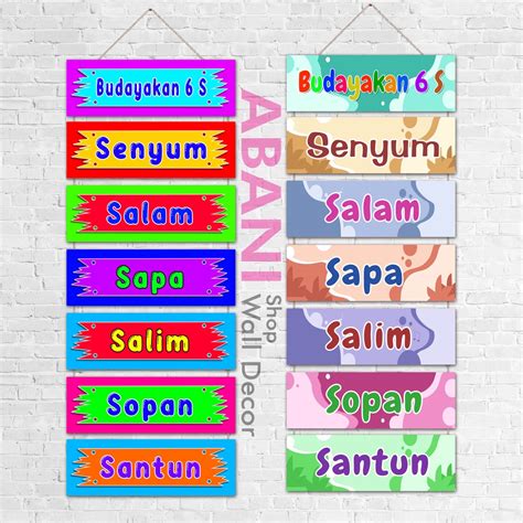 Jual Hiasan Dinding Kelas TK SD Dekorasi Dinding Kelas 6 S | Shopee Indonesia