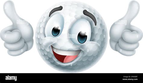 Golf Ball Emoticon Face Emoji Cartoon Icon Stock Vector Image & Art - Alamy