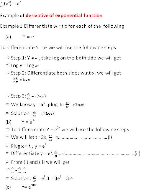 Online Math Homework Help: exponential function examples