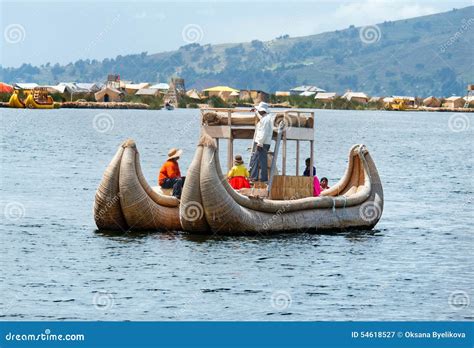 Traditional Village on Floating Islands on Lake Titicaca in Peru Editorial Photography - Image ...