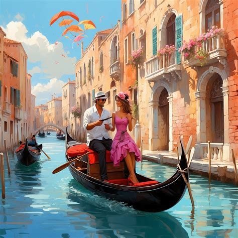 Venice Italy Gondola Art Print Free Stock Photo - Public Domain Pictures