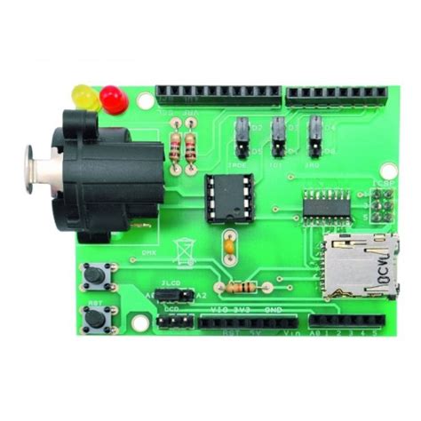 DMX shield for Arduino- Shield with RS485 interface- micro SD card ...