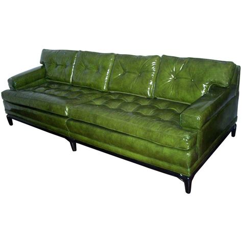 1stdibs - Monteverdi-Young green leather sofa- explore items from 1,700 global dealers at ...