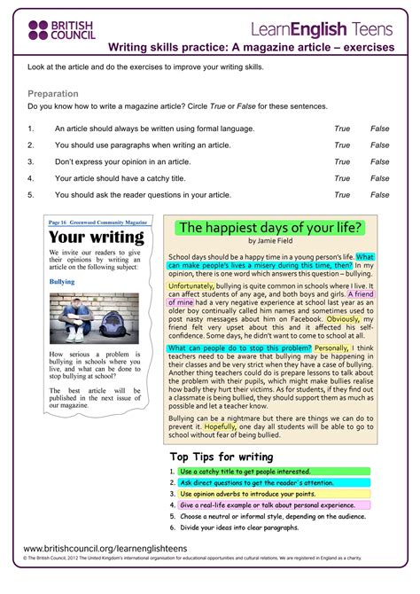 Article Writing for Students - 34+ Examples, Format, How to, PDF, Tips