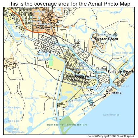 Aerial Photography Map of Freeport, TX Texas