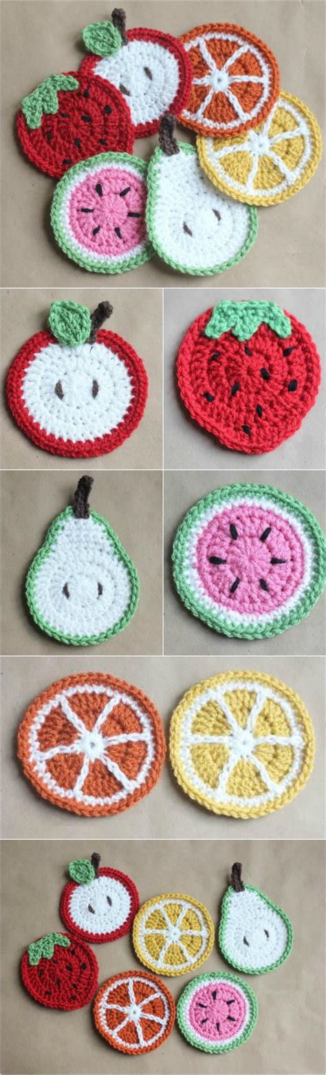 Crochet Fruit Coasters