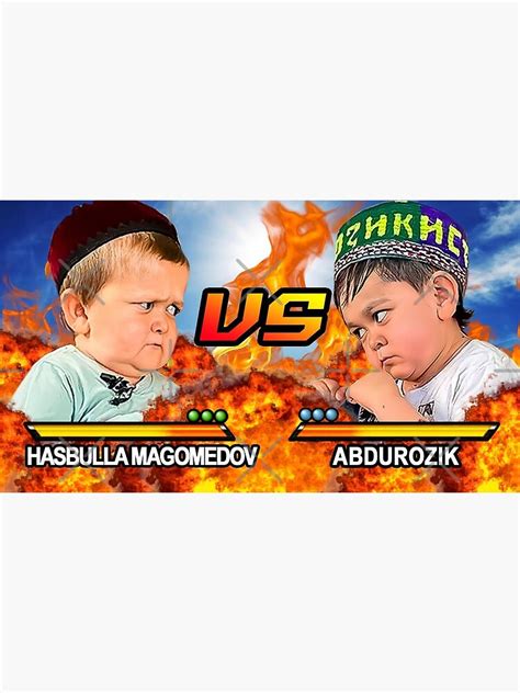 "Hasbulla VS Abdurozik" Poster by Andrdico | Redbubble