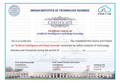 Certificate Course on Artificial Intelligence and Deep Learning by IIT Roorkee | CloudxLab