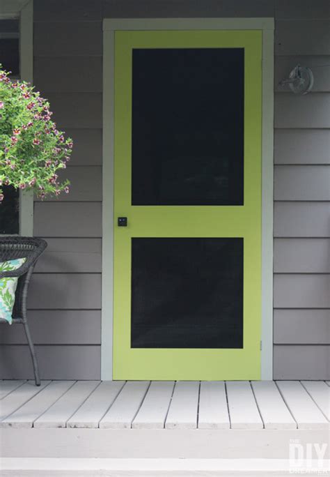 Add a Punch of Color to a Porch - DIY Screen Door