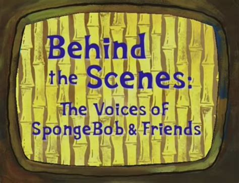 Behind the Scenes: The Voices of SpongeBob & Friends (Video 2006) - IMDb