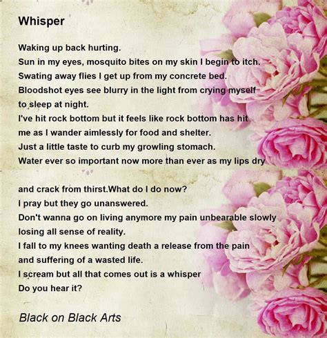 Whisper - Whisper Poem by Black on Black Arts